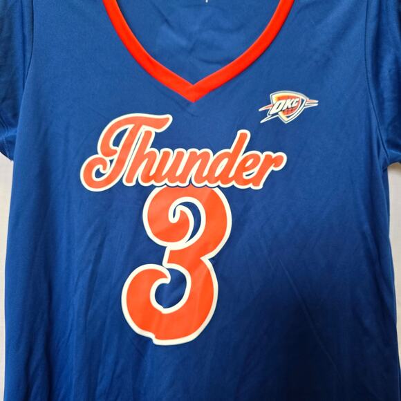 Womens OKC Thunder Shirt, New without tags Blue Orange Size Medium Pristine - Picture 2 of 6